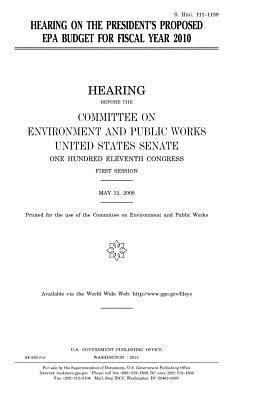 Hearing on the President's proposed EPA budget ... 1981374884 Book Cover