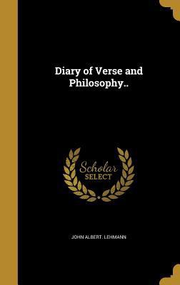 Diary of Verse and Philosophy.. 1361823798 Book Cover