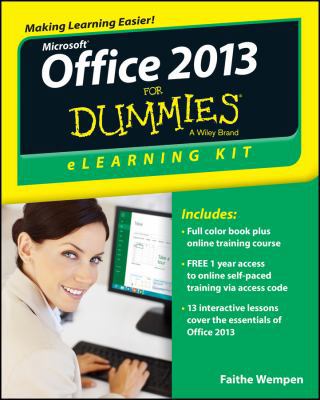 Office 2013 eLearning Kit For Dummies 1118490320 Book Cover