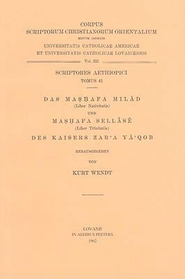 Das Mashafa Milad (Liber Nativitatis) Und Masha... [German] 9042902612 Book Cover