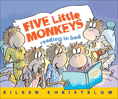 Five Little Monkeys Reading in Bed 0606365567 Book Cover