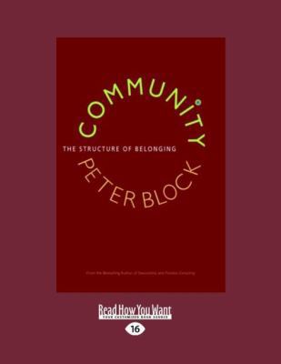 Community: The Structure of Belonging (Easyread... [Large Print] 1442964847 Book Cover
