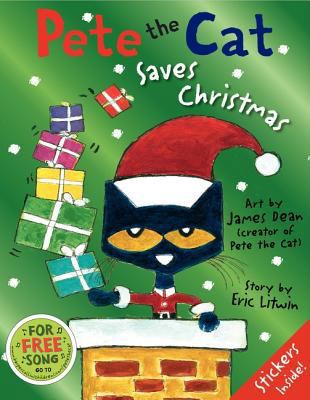 Pete the Cat Saves Christmas 0062442406 Book Cover