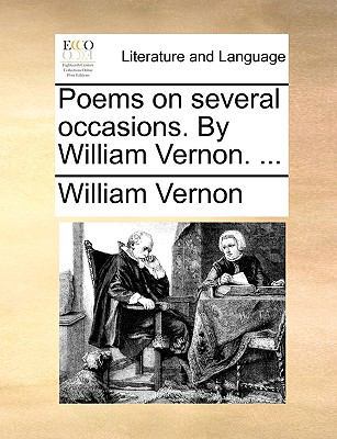 Poems on several occasions. By William Vernon. ... 1170361307 Book Cover