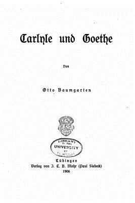 Carlyle und Goethe [German] 1533629633 Book Cover