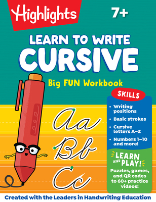 Learn to Write Cursive Big Fun Workbook 1639624546 Book Cover