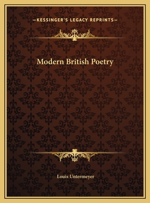 Modern British Poetry 1169750508 Book Cover