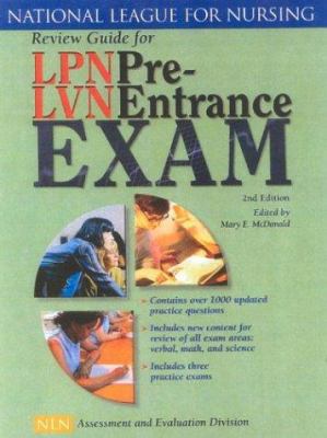 Review Guide for LPN/LVN Pre-Entrance Exam: . 0763724874 Book Cover