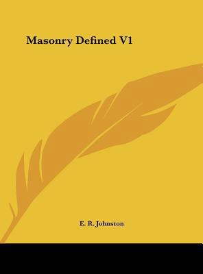 Masonry Defined V1 116136045X Book Cover