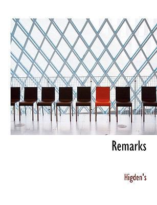 Remarks 1140066781 Book Cover