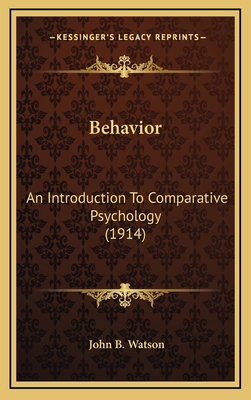 Behavior: An Introduction To Comparative Psycho... 1164425463 Book Cover