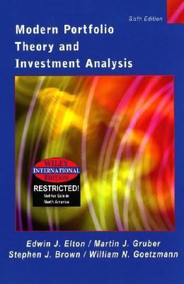 Wie Modern Portfolio Theory and Investment Anal... 0471428566 Book Cover