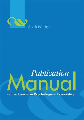 Publication Manual of the American Psychologica... 1433805596 Book Cover