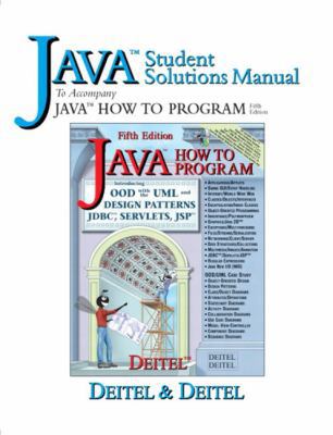 Java Student Solutions Manual to Accompany Java... 013142579X Book Cover