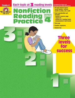Nonfiction Reading Practice, Grade 4 1557999430 Book Cover