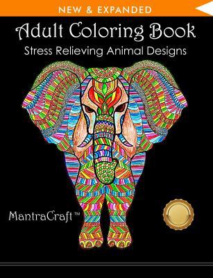 Adult Coloring Book: Stress Relieving Animal De... 1945710799 Book Cover