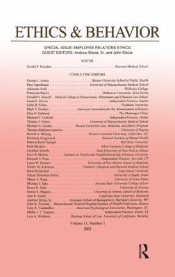 Employee Relations Ethics: A Special Issue of E... B0007EED2K Book Cover