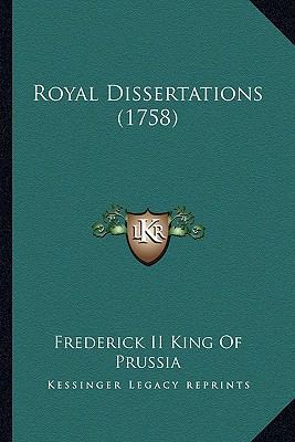 Royal Dissertations (1758) 1164118749 Book Cover
