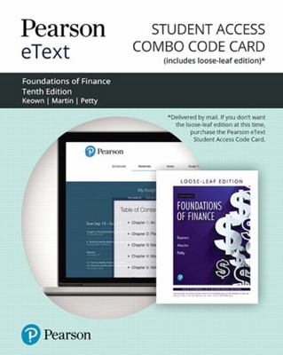 Pearson Etext for Foundations of Finance -- Com... 0135639344 Book Cover