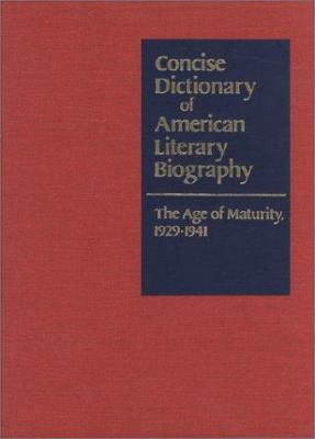 Concise Dictionary of American Literary Biograp... 0810318180 Book Cover