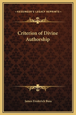 Criterion of Divine Authorship 1169322425 Book Cover