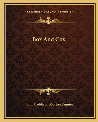 Box And Cox 1162656085 Book Cover