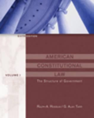 American Constituional Law, Volume I: The Struc... 0534603912 Book Cover