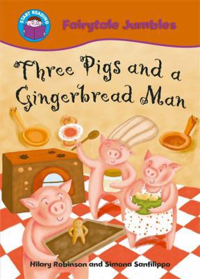 Three Pigs and a Gingerbread Man 0750255196 Book Cover