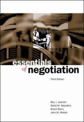 Essentials of Negotiation 0072545828 Book Cover