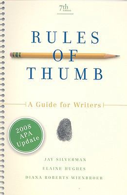 Rules of Thumb: A Guide for Writers 0073383791 Book Cover