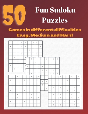 50 Fun Sudoku Puzzles [Large Print] B0BF3GQ233 Book Cover
