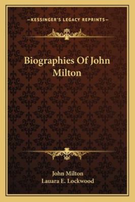 Biographies Of John Milton 1162900881 Book Cover