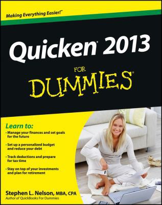 Quicken 2013 For Dummies 1118356403 Book Cover