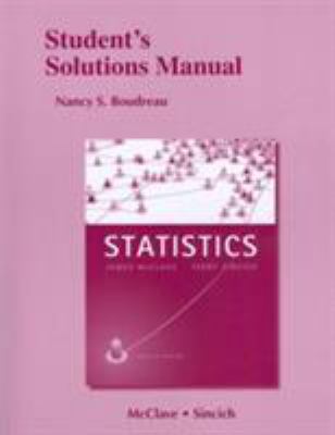 Student's Solutions Manual for Statistics 0321755979 Book Cover