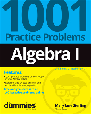 Algebra I: 1001 Practice Problems for Dummies (... 1119883474 Book Cover