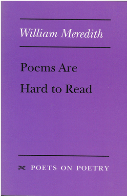 Poems Are Hard to Read 0472094270 Book Cover