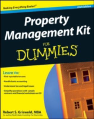 Property Management Kit For Dummies (Book & CD) 0470293292 Book Cover