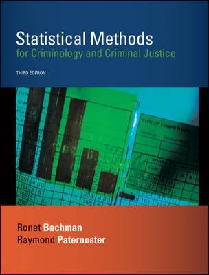 Statistical Methods for Criminology and Crimina... 0073129240 Book Cover