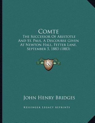 Comte: The Successor Of Aristotle And St. Paul,... 1165366231 Book Cover