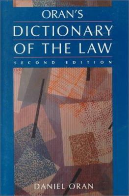 Oran's Dictionary of the Law 0314846905 Book Cover