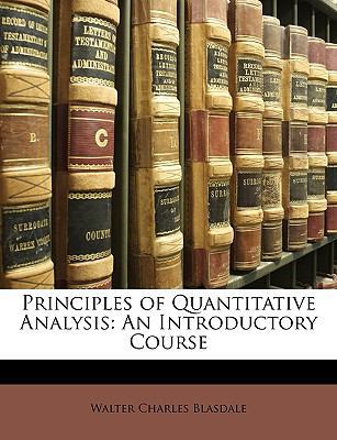 Principles of Quantitative Analysis: An Introdu... 1146552254 Book Cover