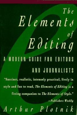 Elements of Editing Modern Guide for Ed 0028614518 Book Cover
