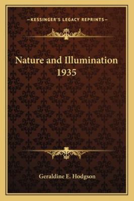 Nature and Illumination 1935 1162736879 Book Cover