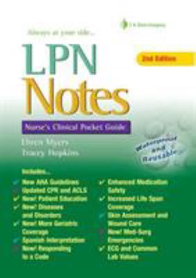 LPN Notes: Nurse's Clinical Pocket Guide 0803617674 Book Cover