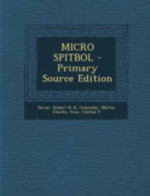 MICRO SPITBOL 129365910X Book Cover
