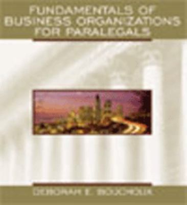 Fundamentals of Business Organizations for Para... 0735543402 Book Cover