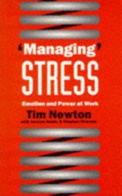 'Managing' Stress: Emotion and Power at Work 0803986440 Book Cover