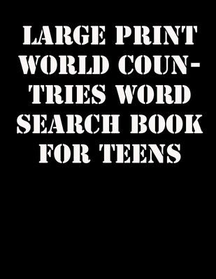 Large print World Countries Word Search Book fo... [Large Print] 1650091737 Book Cover