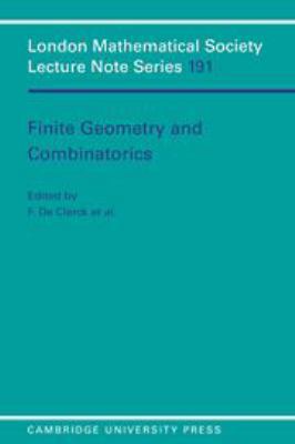 Finite Geometries and Combinatorics 0511526334 Book Cover