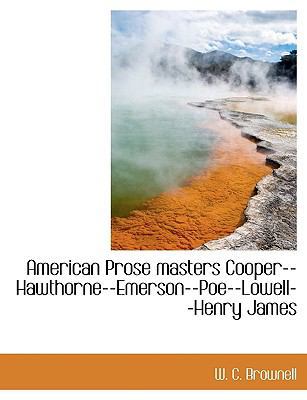 American Prose Masters Cooper--Hawthorne--Emers... 1113617578 Book Cover